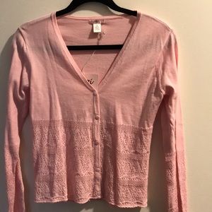 Pink Cotton Cardigan